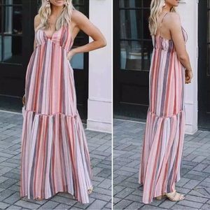 Jack by BB Dakota Sailor's Delight in Rose Dawn Maxi dress medium
